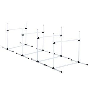 4 Piece Adjustable Dog Jump Bar Agility Training Equipment With Carrying CaseA